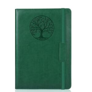 Faux Leather Journal - Tree of Life Notebook with 256 Lined Pages & Pen Loop